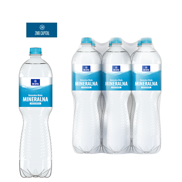Naturalna woda mineralna ZMB 1,5l niegazowana zgrzewka 6 but. bez kaucji