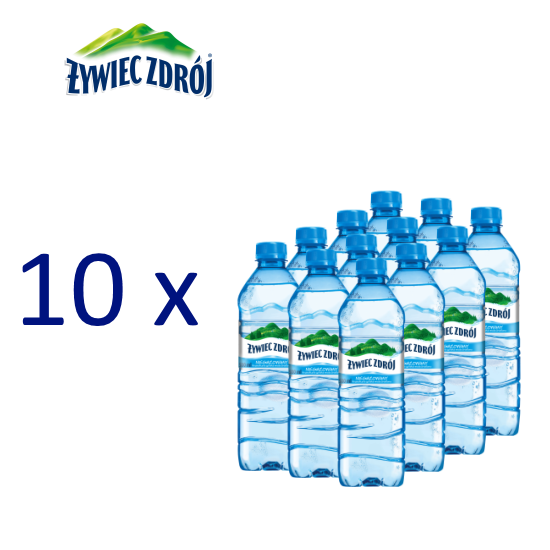 Pakiet 10 zgrzewek Woda ŻYWIEC ZDRÓJ 0,5l niegazowana + kaucja