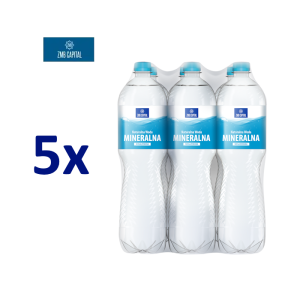 Pakiet 5 zgrzewek Naturalna woda mineralna ZMB 1,5l niegazowana bez kaucji