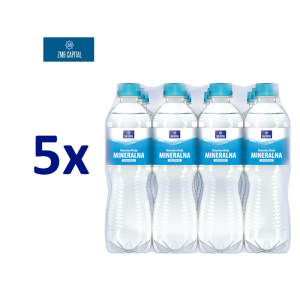 Pakiet 5 zgrzewek Naturalna woda mineralna ZMB 0,5l niegazowana bez kaucji