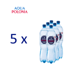 Pakiet 5 zgrzewek Woda AQUA POLONIA 1,5l gazowana bez kaucji