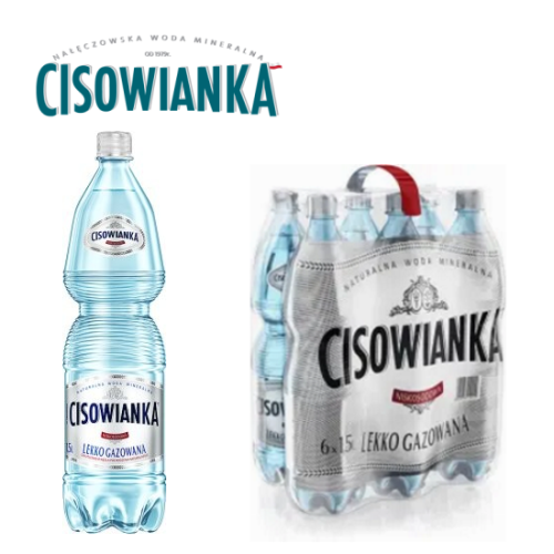 Woda CISOWIANKA 1,5l lekko gazowana zgrzewka 6 but. + kaucja.png