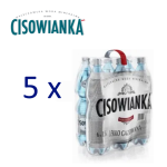 Pakiet 5 zgrzewek Woda CISOWIANKA 1,5l lekko gazowana + kaucja