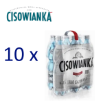 Pakiet 10 zgrzewek Woda CISOWIANKA 1,5l lekko gazowana + kaucja