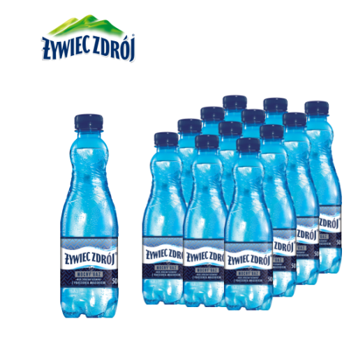 Woda Żywiec Zdrój 0,5l mocny gaz zgrzewka 12 but..png