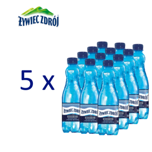 Pakiet 5 zgrzewek Woda ŻYWIEC ZDRÓJ 0,5l mocny gaz + kaucja