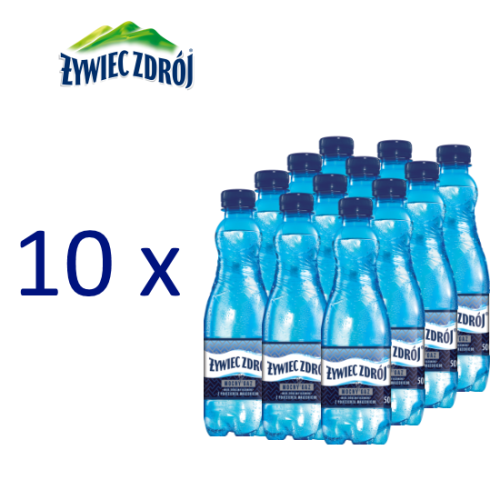 Pakiet 10 zgrzewek Woda ŻYWIEC ZDRÓJ 0,5l mocny gaz + kaucja.png