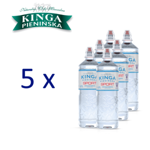 Pakiet 5 zgrzewek Woda KINGA PIENIŃSKA SPORT 0,7l + kaucja