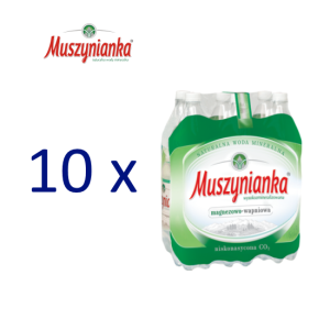 Pakiet 10 zgrzewek Woda MUSZYNIANKA 1,5l niskonasycona + kaucja