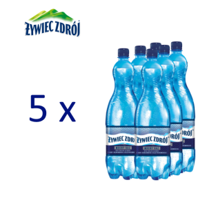 Pakiet 5 zgrzewek Woda ŻYWIEC ZDRÓJ 1,5l mocny gaz + kaucja