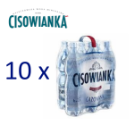 Pakiet 10 zgrzewek Woda CISOWIANKA 1,5l gazowana + kaucja