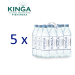 Pakiet 5 zgrzewek Woda KINGA PIENIŃSKA 0,5l gazowana + kaucja